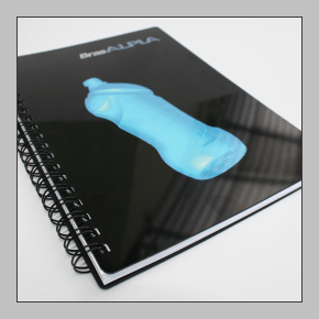 Caderno capa em PET reciclado ou Polipropileno